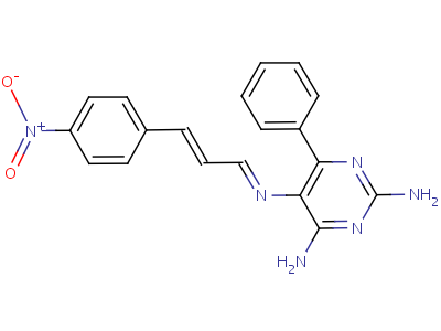 N5-[3-(4-硝基苯基)-2-丙烯基]-6-苯基-2,4,5-嘧啶三胺結(jié)構(gòu)式,13491-29-7結(jié)構(gòu)式