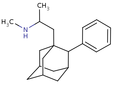 1-(2-甲基氨基丙基)-2-苯基金剛烷鹽酸鹽結(jié)構(gòu)式,31897-80-0結(jié)構(gòu)式
