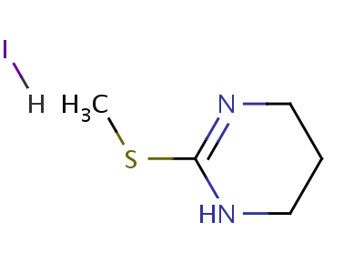 2-(甲基硫代)-1,4,5,6-四氫嘧啶氫碘酸結(jié)構(gòu)式,5445-73-8結(jié)構(gòu)式