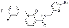 N-((5-溴噻吩-2-基)甲基)-1-(3,4-二氟芐基)-2-氧代-1,2-二氫吡啶-3-羧酰胺結(jié)構(gòu)式_1001413-88-2結(jié)構(gòu)式