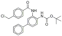 N-[3-[[4-(氯甲基)苯甲?；鵠氨基][1,1-聯(lián)苯]-4-基]氨基甲酸叔丁酯結(jié)構(gòu)式_1003316-10-6結(jié)構(gòu)式