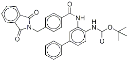 N-[3-[[4-[(1,3-二氫-1,3-二氧代-2H-異吲哚-2-基)甲基]苯甲?；鵠氨基][1,1-聯(lián)苯]-4-基]氨基甲酸叔丁酯結(jié)構(gòu)式_1003316-11-7結(jié)構(gòu)式