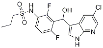 N-(3-((5-氯-1H-吡咯并[2,3-b]吡啶-3-基)(羥基)甲基)-2,4-二氟苯基)-1-丙磺酰胺結構式_1021854-28-3結構式