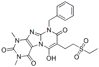 7-[2-(乙基磺?；?乙基]-6-羥基-1,3-二甲基-9-(苯基甲基)-嘧啶并[2,1-f]嘌呤-2,4,8(1H,3H,9H)-三酮結構式_102212-69-1結構式