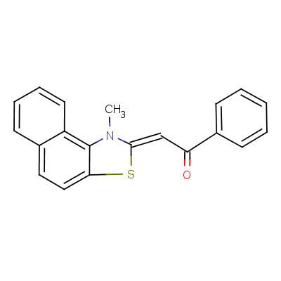 2-(1-甲基萘[1,2-d]噻唑-2(1h)-基)-1-苯乙酮結(jié)構(gòu)式_1042-84-8結(jié)構(gòu)式
