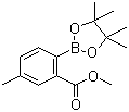 5-甲基-2-(4,4,5,5-四甲基-1,3,2-二噁硼烷-2-基)苯甲酸甲酯結(jié)構(gòu)式_1088994-18-6結(jié)構(gòu)式