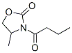 4-甲基-3-(1-氧代丁基)-2-噁唑烷酮結(jié)構式_111292-83-2結(jié)構式