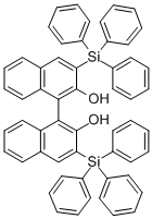 (R)-(+)-3,3′-雙(三苯甲硅烷基)-1,1′-聯(lián)-2,2-萘酚結構式_111822-69-6結構式
