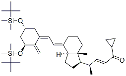 (2E,4R)-4-[(1R,3aS,4E,7aR)-4-[(2E)-2-[(3S,5R)-3,5-雙[[(1,1-二甲基乙基)二甲基硅酯]氧基]-2-亞甲基環(huán)亞己基]亞乙基]八氫-7a-甲基-1H-茚-1-基]-1-環(huán)丙基-2-戊烯-1-酮結構式_112849-17-9結構式