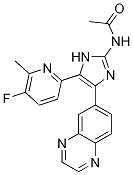 N-(5-(5-氟-6-甲基吡啶-2-基)-4-(喹噁啉-6-基)-1H-咪唑-2-基)乙酰胺結(jié)構(gòu)式_1132610-45-7結(jié)構(gòu)式