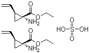 (1R,2s)-1-氨基-2-乙烯環(huán)丙烷羧酸乙酯半硫酸鹽結(jié)構式_1173807-85-6結(jié)構式