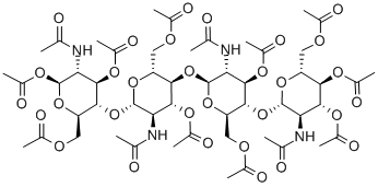 (5Xi)-2-acetamido-3,4,6-tri-o-acetyl-2-deoxy-beta-d-lyxo-hexopyranosyl-(1->4)-(5xi)-2-acetamido-3,6-di-o-acetyl-2-deoxy-beta-d-lyxo-hexopyranosyl-(1->4)-(5xi)-2-acetamido-3,6-di-o-acetyl-2-deoxy-beta-Structure,117399-51-6Structure (5Xi)-2-acetamido-3,4,6-tri-o-acetyl-2-deoxy-beta-d-lyxo-hexopyranosyl-(1->4)-(5xi)-2-acetamido-3,6-di-o-acetyl-2-deoxy-beta-d-lyxo-hexopyranosyl-(1->4)-(5xi)-2-acetamido-3,6-di-o-acetyl-2-deoxy-beta- Structure,117399-51-6Structure