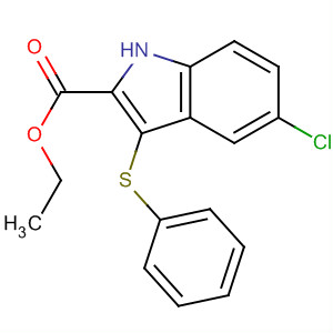 5-氯-3-(苯基硫代)-1H-吲哚-2-羧酸乙酯結構式_118427-37-5結構式