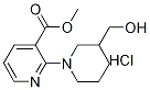 3-羥基甲基-3,4,5,6-四氫-2H-[1,2]聯(lián)吡啶-3-羧酸甲酯鹽酸鹽結(jié)構(gòu)式_1185312-53-1結(jié)構(gòu)式