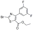 2-溴-4-(3,5-二氟苯基)噻唑-5-羧酸乙酯結(jié)構(gòu)式_1188123-06-9結(jié)構(gòu)式