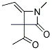 (e)-(9ci)-3-乙?；?4-亞乙基-1,3-二甲基-2-氮雜啶酮結(jié)構(gòu)式_118987-41-0結(jié)構(gòu)式