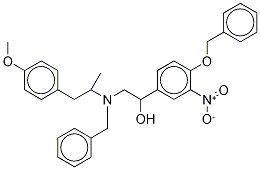 rac-N-芐基-N-[2-羥基l-2-(4-芐氧基-3-硝基苯基)-乙基]-3-(4-甲氧基苯基)-2-丙胺-d6結構式_1216475-21-6結構式