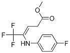 5,5,5-三氟-4-(4-氟苯基氨基)-3-戊酸甲酯結(jié)構(gòu)式_1224599-54-5結(jié)構(gòu)式