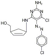 (1R,4S)-rel-4-[[2-氨基-6-氯-5-[(4-氯苯基)氮雜]-4-嘧啶]氨基]-2-環(huán)戊烯-1-甲醇結構式_122624-75-3結構式