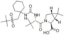 (1R,2s,5s)-3-((s)-2-(3-(1-(叔丁基磺?；谆?環(huán)己基)脲啶)-3,3-二甲基丁酰基)-6,6-二甲基-3-氮雜雙環(huán)[3.1.0]己烷-2-羧酸結(jié)構(gòu)式_1229337-32-9結(jié)構(gòu)式