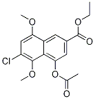 4-(乙酰基氧基)-6-氯-5,8-二甲氧基-2-萘羧酸乙酯結(jié)構(gòu)式_124010-11-3結(jié)構(gòu)式