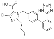 2-Butyl-4-chloro-1-[(2-(1-h-tetrazol-5-yl)[1,1-biphenyl]-4-yl)methyl]-1-h-imidazole-5-carboxylicacid Structure,124750-92-1Structure