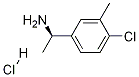 (R)-1-(4-氯-3-甲基苯基)乙胺鹽酸鹽結(jié)構(gòu)式_1255306-36-5結(jié)構(gòu)式