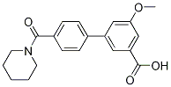 5-甲氧基-4-(哌啶-1-羰基)-[1,1-聯(lián)苯]-3-羧酸結(jié)構(gòu)式_1261969-11-2結(jié)構(gòu)式