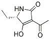 (s)-(9ci)-3-乙酰基-5-乙基-1,5-二氫-4-羥基-2H-吡咯-2-酮結構式_128892-51-3結構式