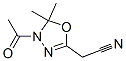 1,3,4-Oxadiazole-2-acetonitrile, 4-acetyl-4,5-dihydro-5,5-dimethyl-Structure,130781-62-3Structure 1,3,4-Oxadiazole-2-acetonitrile, 4-acetyl-4,5-dihydro-5,5-dimethyl- Structure,130781-62-3Structure