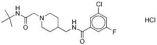N-((1-(2-(叔丁基氨基)-2-氧代乙基)哌啶-4-基)甲基)-3-氯-5-氟苯甲酰胺-d9鹽酸鹽結構式_1346604-21-4結構式