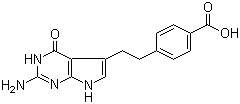 4-[2-(2-Amino-4,7-dihydro-4-oxo-1H-pymol[2,3-d]pyrimodin-5-yl)ethyl]benzoic acid Structure,137281-39-1Structure