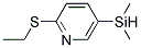 (9CI)-5-(二甲基甲硅烷基)-2-(乙基硫代)-吡啶結(jié)構(gòu)式_140687-67-8結(jié)構(gòu)式