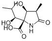 (3R,4s,5r)-4-羥基-5-[(1s)-1-羥基-2-甲基丙基]-3-甲基-2-吡咯烷酮-5-羧酸結(jié)構(gòu)式_145451-97-4結(jié)構(gòu)式