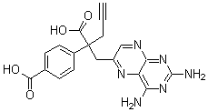 2,4-二氨基-ALPHA-(4-羧基苯基)-ALPHA-2-丙炔基-6-蝶啶丙酸結(jié)構(gòu)式_146464-92-8結(jié)構(gòu)式