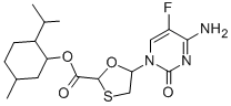 5-(4-Amino-5-fluoro-2-oxo-1(2H)-pyrimidinyl)-1,3-oxathiolane-2-carboxylic acid 5-methyl-2-(1-methylethyl)cyclohexyl esterStructure,147126-75-8Structure 5-(4-Amino-5-fluoro-2-oxo-1(2H)-pyrimidinyl)-1,3-oxathiolane-2-carboxylic acid 5-methyl-2-(1-methylethyl)cyclohexyl ester Structure,147126-75-8Structure