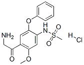 Methanesulfonamide, N-[4-(2-aminoacetyl)-5-methoxy-2-phenoxyphenyl]-, hydrochloride Structure,149436-41-9Structure