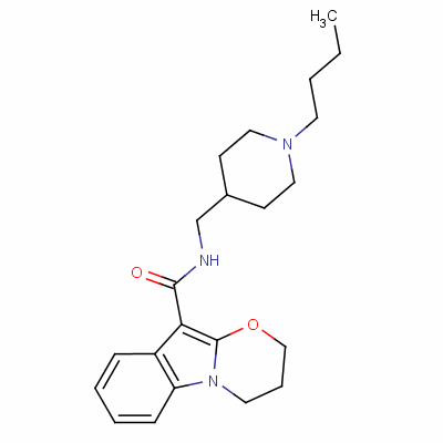 N-[(1-丁基-4-哌啶基)甲基]-3,4-二氫-2H-[1,3]噁嗪并[3,2-a]吲哚-10-羧胺結(jié)構(gòu)式_152811-62-6結(jié)構(gòu)式