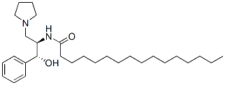 N-[(1R,2R)-2-羥基-2-苯基-1-(1-吡咯烷甲基)乙基]-十六酰胺結(jié)構(gòu)式_163042-29-3結(jié)構(gòu)式