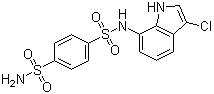 N-(3-氯-1H-吲哚-7-基)-1,4-苯二磺酰胺結構式_165668-41-7結構式
