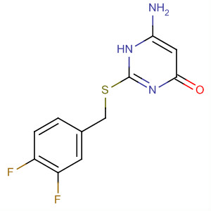 6-氨基-2-[(3,4-二氟芐基)硫代]嘧啶-4-醇結(jié)構(gòu)式_166751-46-8結(jié)構(gòu)式