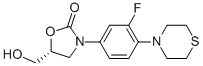 (R)-3-(3-氟-4-硫代嗎啉苯基)-5-(羥基甲基)噁唑啉-2-酮結(jié)構(gòu)式_168828-72-6結(jié)構(gòu)式