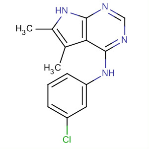 4-(M-氯苯胺)-5,6-二甲基-7h-吡咯并[2,3-d]嘧啶結(jié)構(gòu)式_173458-56-5結(jié)構(gòu)式