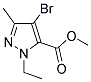 4-溴-1-乙基-3-甲基-1H-吡唑-5-羧酸甲酯結構式_175276-98-9結構式