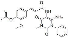 3-[4-(乙酰基氧基)-3-甲氧基苯基]-n-(6-氨基-1,2,3,4-四氫-3-甲基-2,4-二氧代-1-苯基-5-嘧啶)-2-丙酰胺結(jié)構(gòu)式_176379-28-5結(jié)構(gòu)式