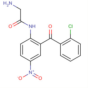 2-氨基-N-[2-(2-氯苯甲?；?-4-硝基苯基]乙酰胺結(jié)構(gòu)式_17714-02-2結(jié)構(gòu)式