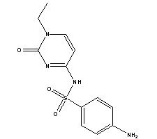 4-氨基-N-(1-乙基-2-氧代-1,2-二氫嘧啶-4-基)苯磺酰胺結(jié)構(gòu)式_17784-12-2結(jié)構(gòu)式
