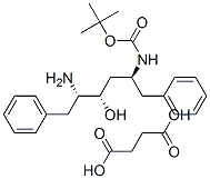 (2S,3S,5S)-5-叔丁氧基甲酰氨基-2-氨基-3-羥基-1,6-二苯基己烷琥珀酸鹽結構式_183388-64-9結構式