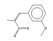 1-甲氧基-3-(2-硝基-1-丙烯)苯結(jié)構(gòu)式_18738-95-9結(jié)構(gòu)式