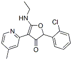 2-(2-氯苯基)-5-(乙基氨基)-4-(4-甲基-2-吡啶)-3(2H)-呋喃酮結(jié)構(gòu)式_187591-87-3結(jié)構(gòu)式